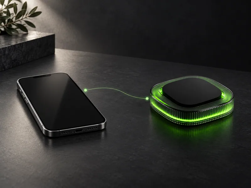 Concept illustration of a phone beside the OR.BIT.Ai Base reference design
