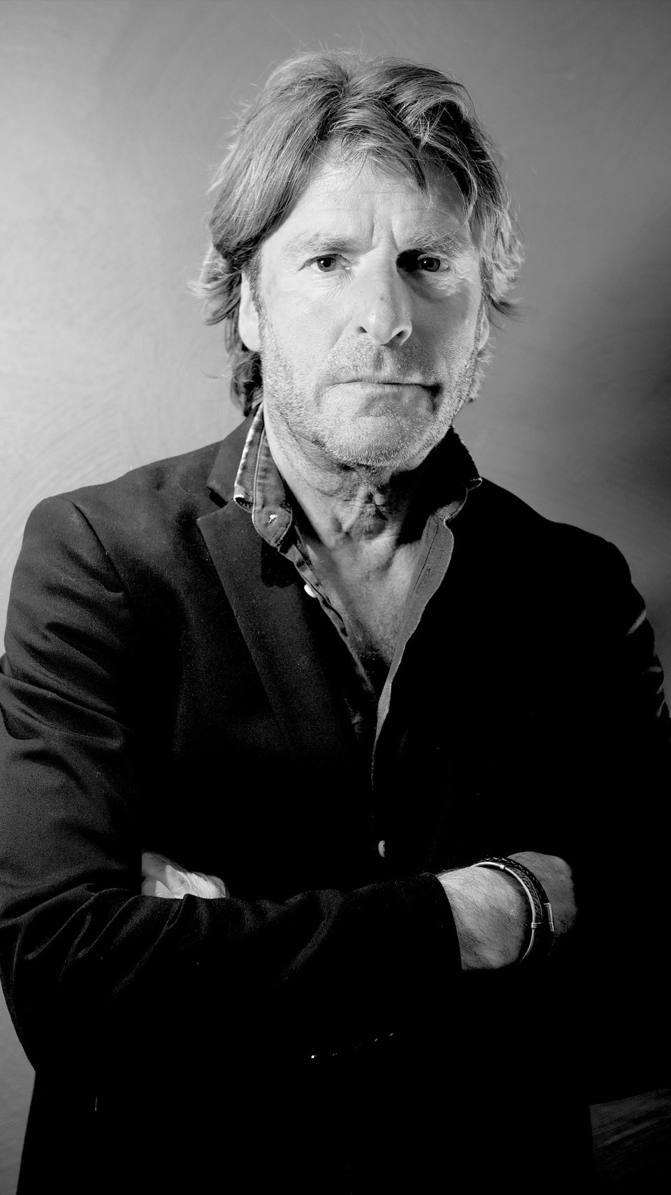 Black-and-white portrait of Aje Stenbeck